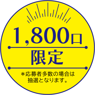 1800口限定