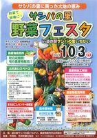 「サシバの里 野菜フェスタ」のチラシ