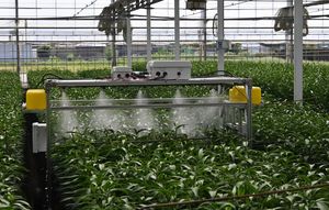 薬剤を散布する無人走行車両（ＵＧＶ）